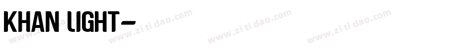 KHAN LIGHT字体转换